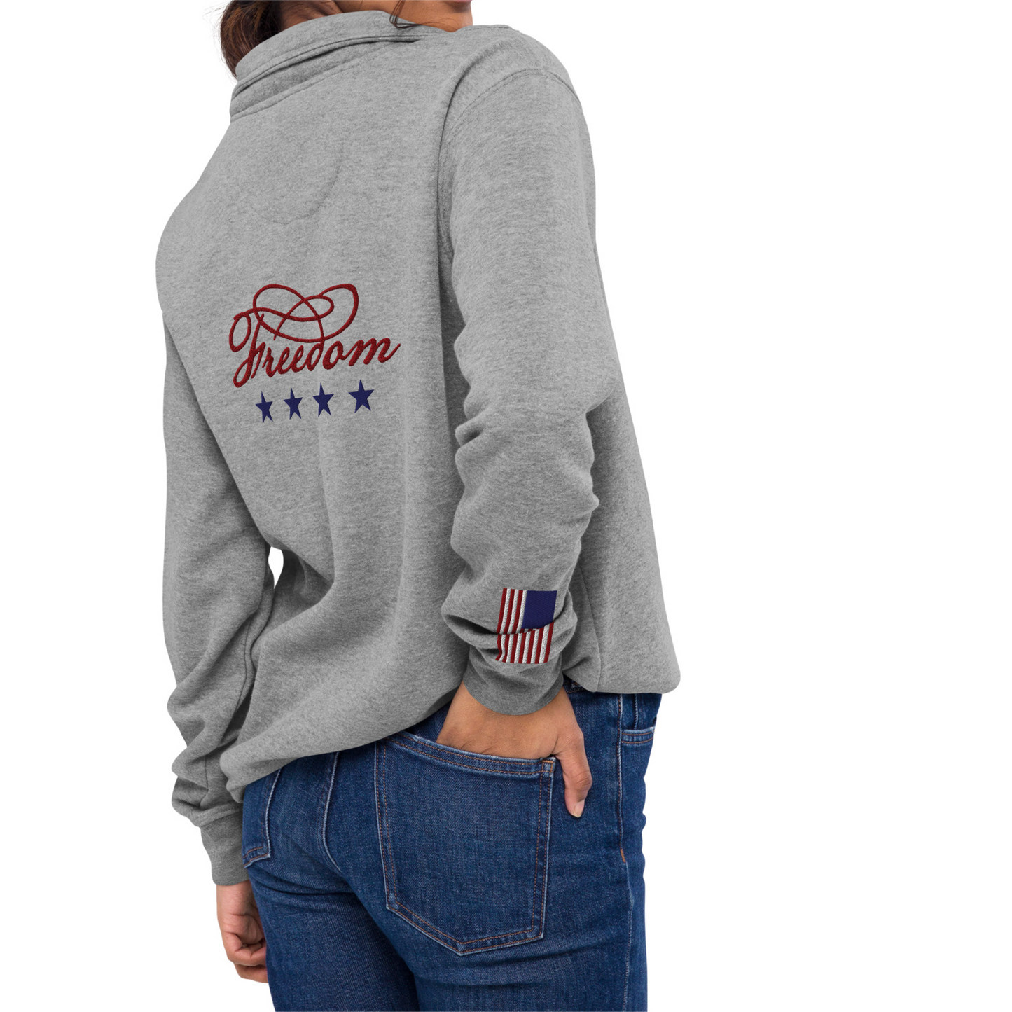 Freedom | Unisex fleece pullover (embroidered)